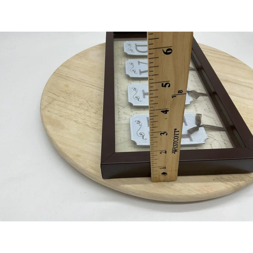 New View Bath Wall Plaque Brown Glass Shadow Box Hanging Frame Bathroom Decor